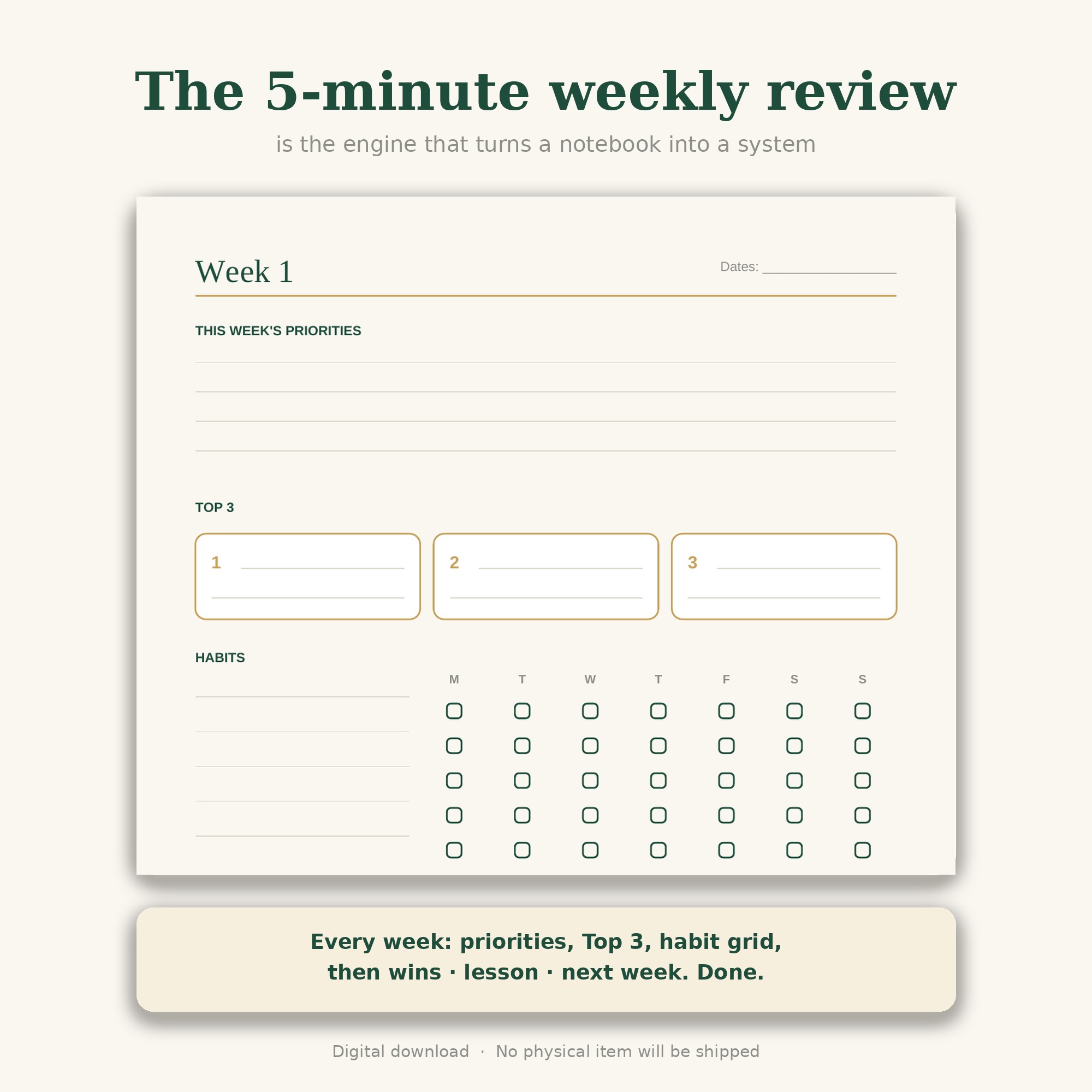 90-Day Goal Planner (Undated Printable) thumbnail 3